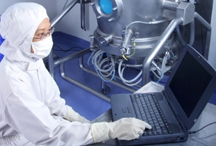 Technician at a computer