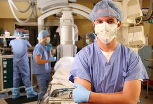 Surgeon in an operating room